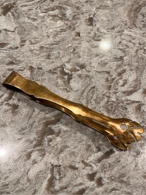 Mid-Century Brass Sugar Tongs- VINTAGE
